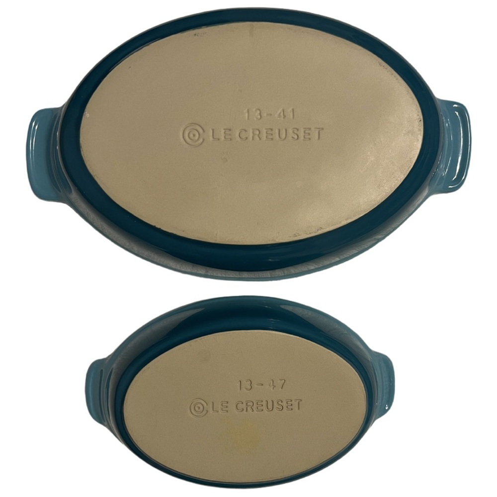 Le Creuset Oval Au Gratin Stoneware Dishes - Picture 2 of 9